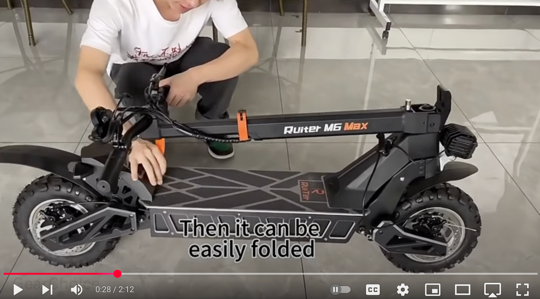 Load video: Ruitoo M6 Max Electric Scooter