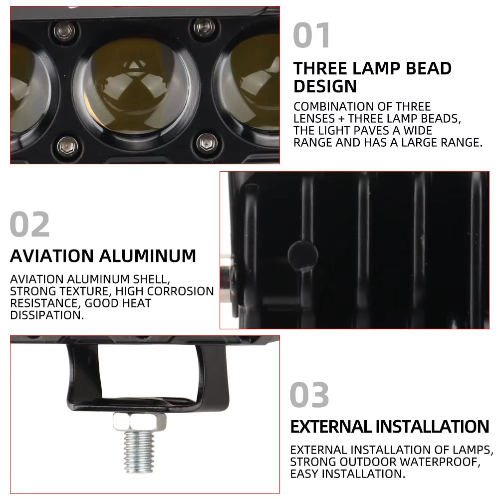High-Power LED Spotlight for Electric Bikes & Scooters