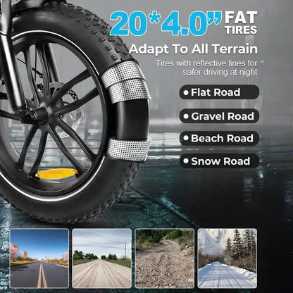SAMEBIKE C05 Pro Foldable Fat Tyre E-Bike