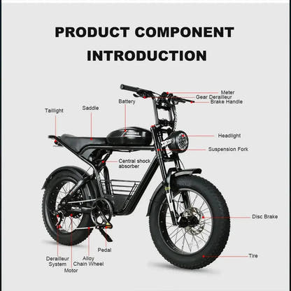 SAMEBIKE M20 III Fat Tyre Electric Bike exclusive at Punk Ride