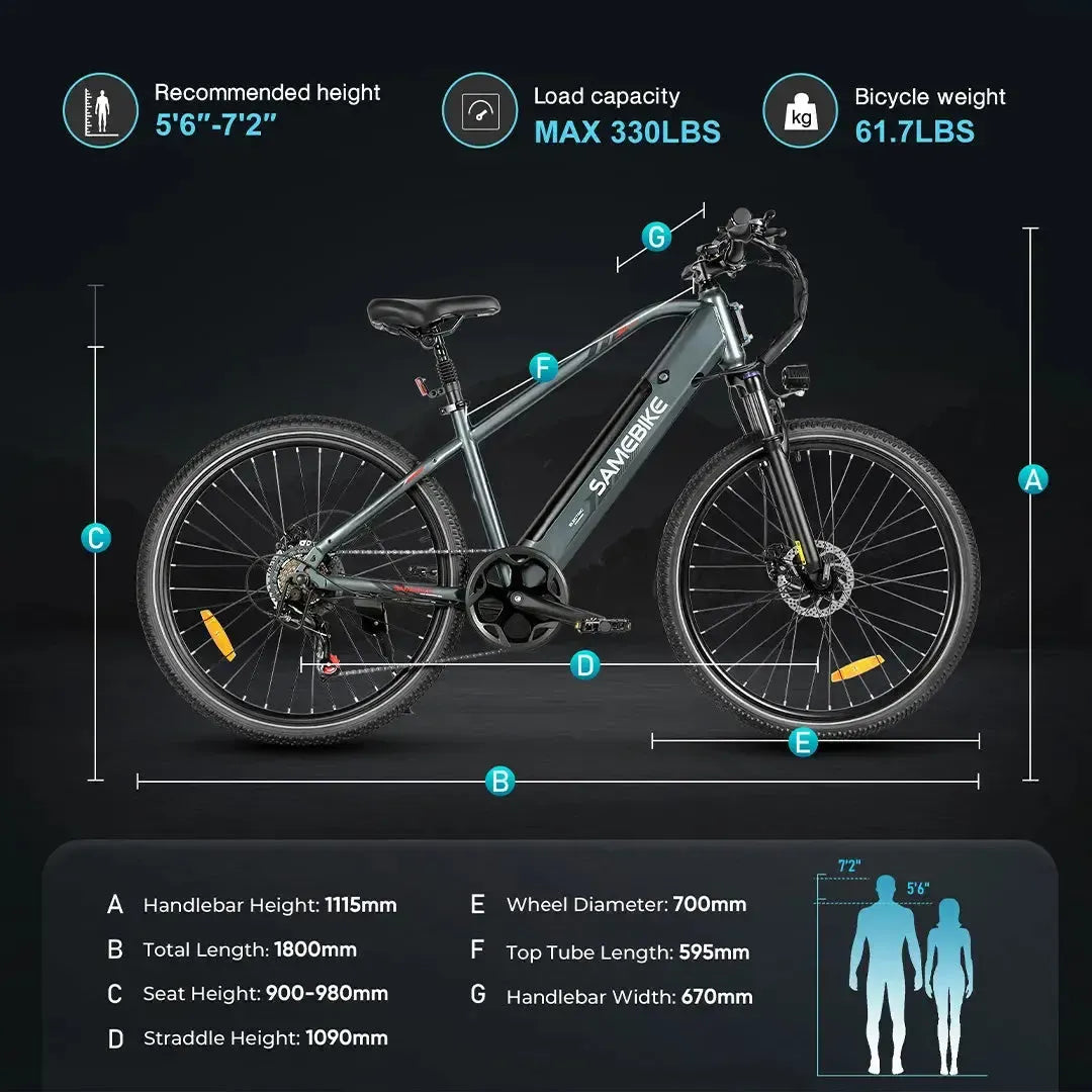 SAMEBIKE RS-A01 Men 1.0 Commuter E-Bike