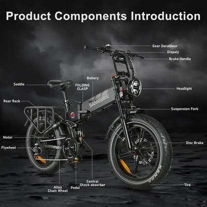 SAMEBIKE RS-A02 Plus Off-Road Electric Bike exclusive at Punk Ride
