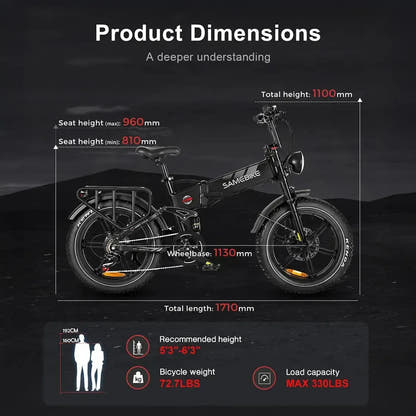 SAMEBIKE RS-A02 Plus Off-Road Electric Bike exclusive at Punk Ride