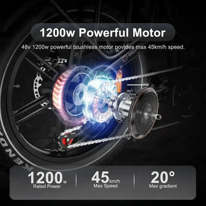SAMEBIKE RS-A02 Plus Off-Road Electric Bike exclusive at Punk Ride