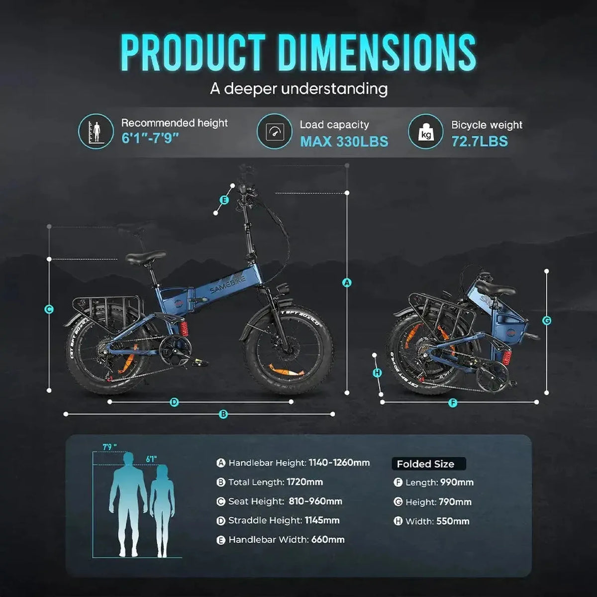 SAMEBIKE RS-A02 Pro Off-Road Electric Bike exclusive at Punk Ride