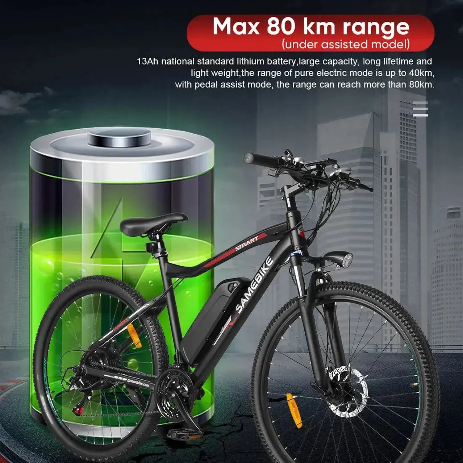SAMEBIKE SY26-II Commuter Electric Bike exclusive at Punk Ride