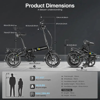 SAMEBIKE YINYU14 Folding E-Bike
