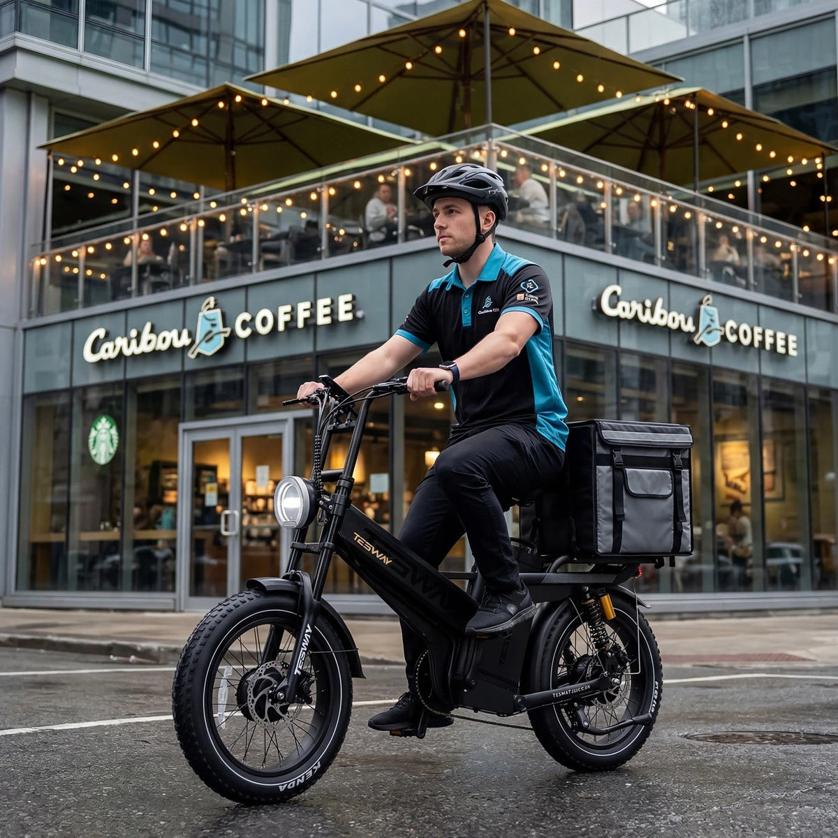 TESWAY X7 AWD electric bike all-terrain riding view