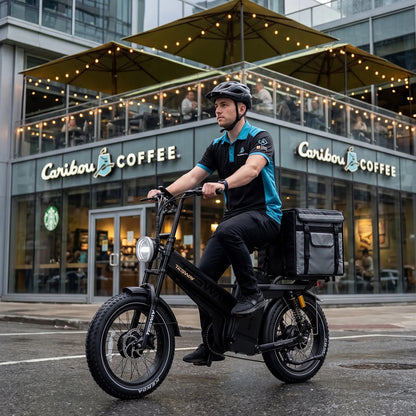TESWAY X7 AWD electric bike all-terrain riding view