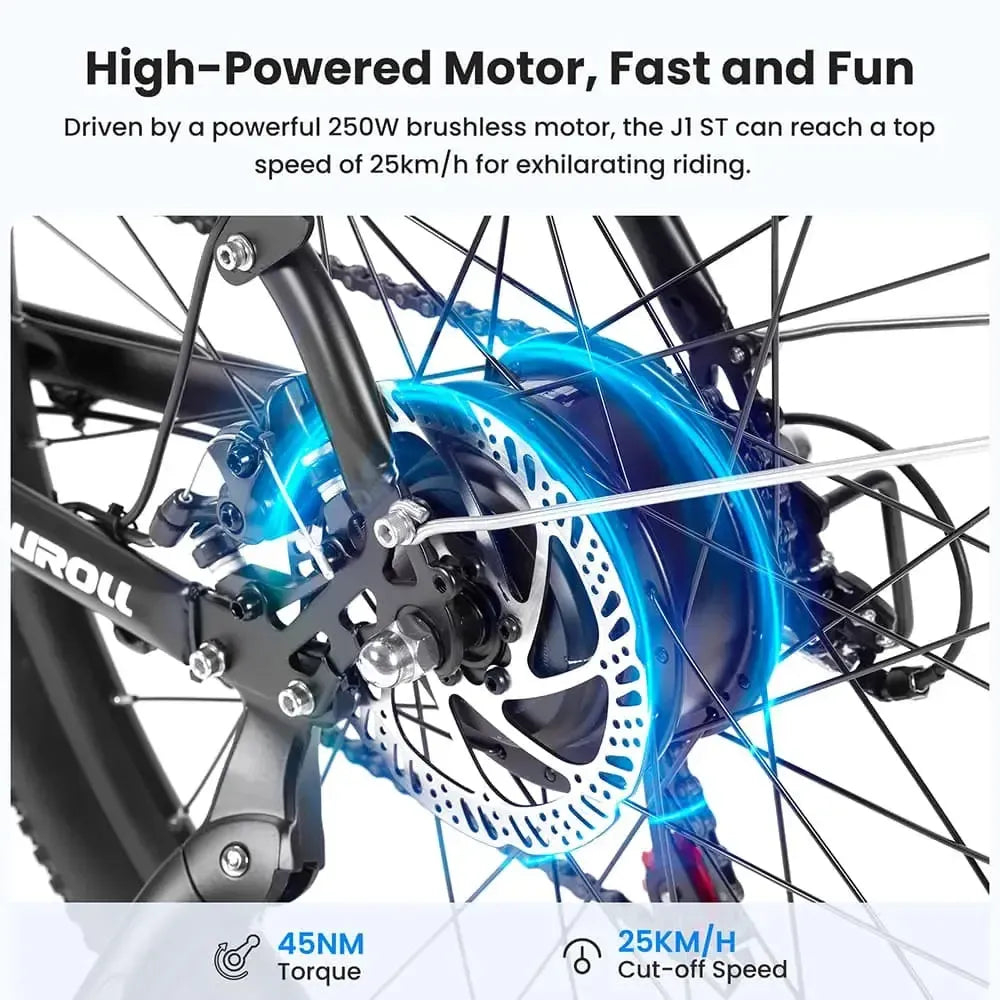 TOUROLL J1 Step-Thru Trekking Electric Bike