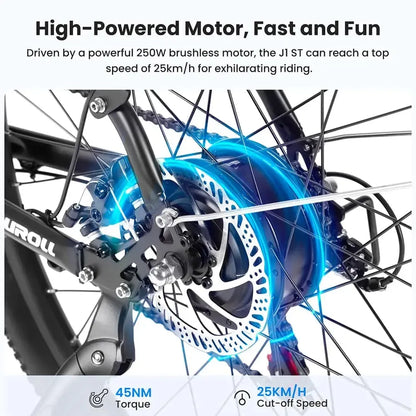 TOUROLL J1 Step-Thru Trekking Electric Bike