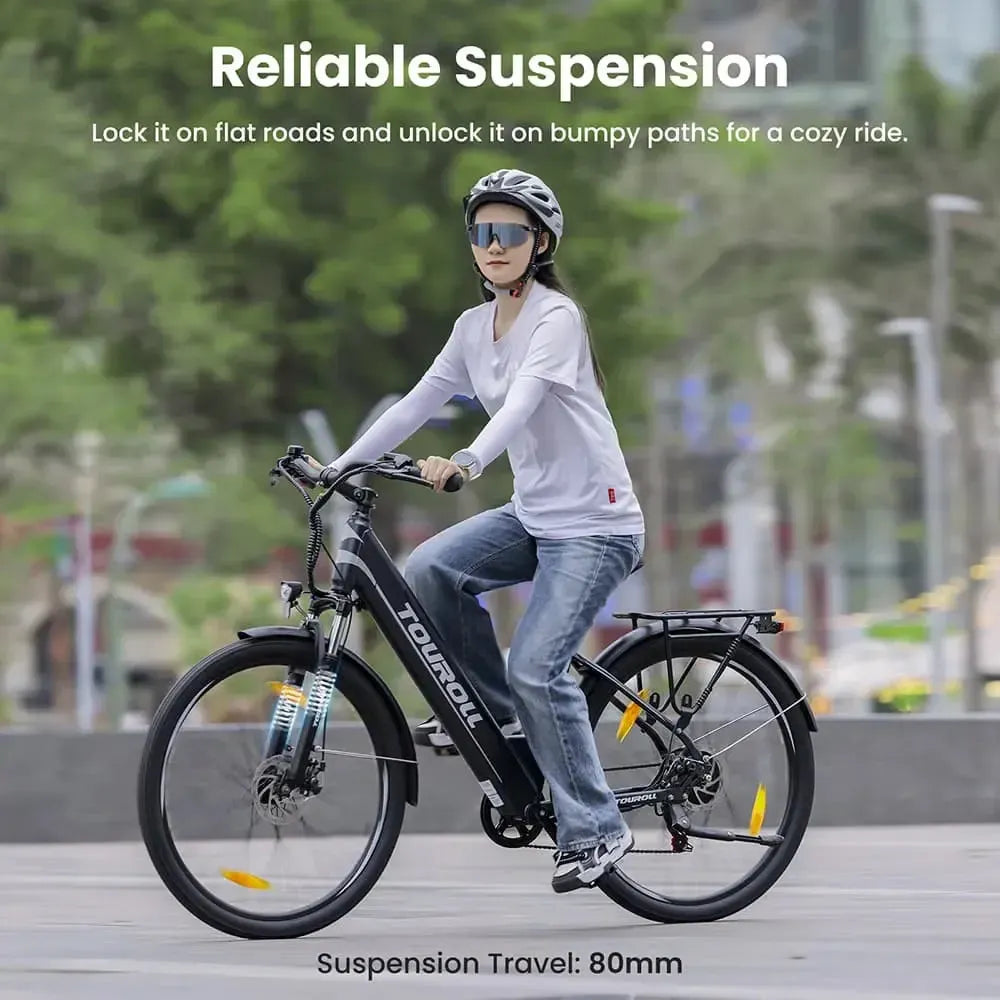 TOUROLL J1 Step-Thru Trekking Electric Bike