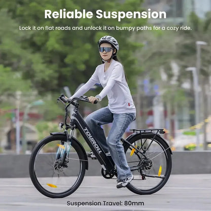 TOUROLL J1 Step-Thru Trekking Electric Bike