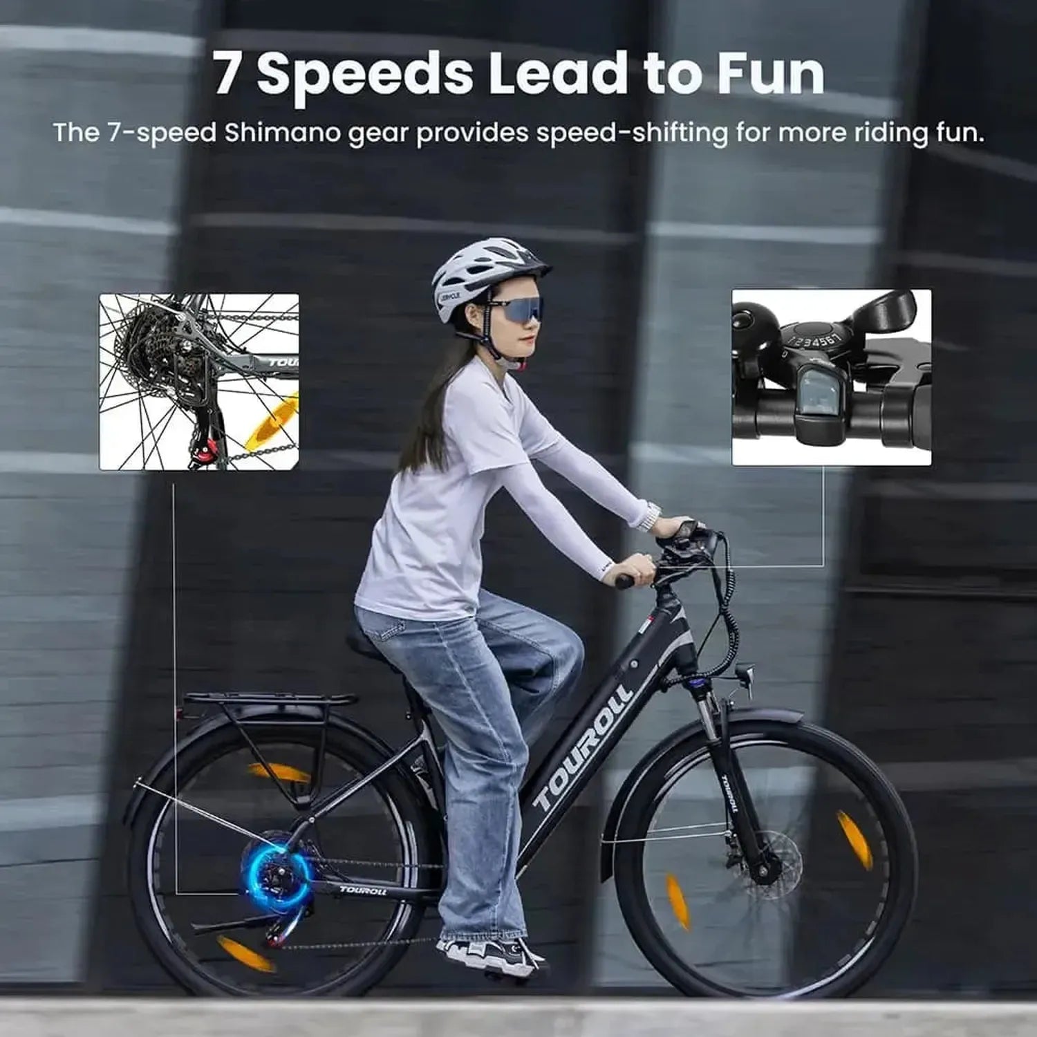 TOUROLL J1 Step-Thru Trekking Electric Bike exclusive at Punk Ride