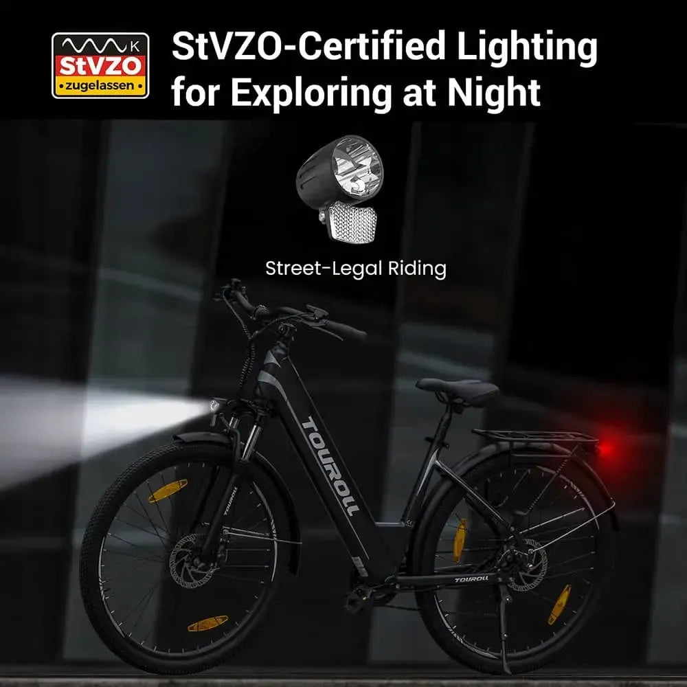 TOUROLL J1 Step-Thru Trekking Electric Bike