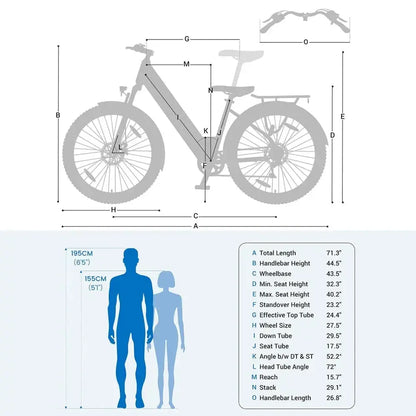 TOUROLL J1 Step-Thru Trekking Electric Bike