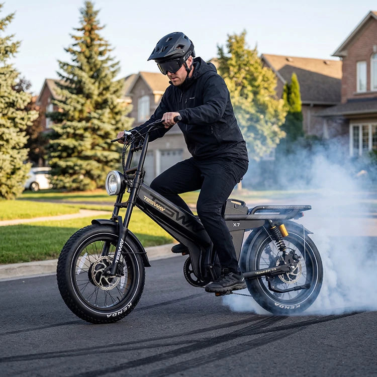 TESWAY X7 AWD electric bike dual motor feature