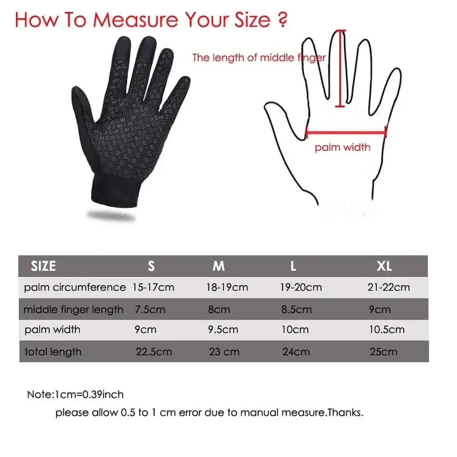 Touchscreen Unisex Riding Gloves Warm Winter Gloves for Commuting