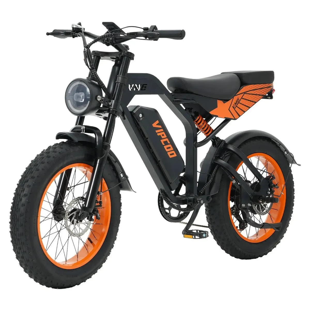 VIPCOO VM6 Electric Bike 48V 15Ah Commuter with Shimano 7 Speed up to 50 Km/h