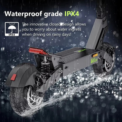 VIPCOO VS3 Electric Scooter Long Range Foldable with Dual Disc Brakes
