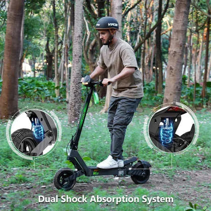 VIPCOO VS3 Electric Scooter Long Range Foldable with Dual Disc Brakes