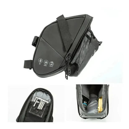 Waterproof Bike Saddle Bag with Bottle Pocket 1.5L for Road MTB E-Bikes