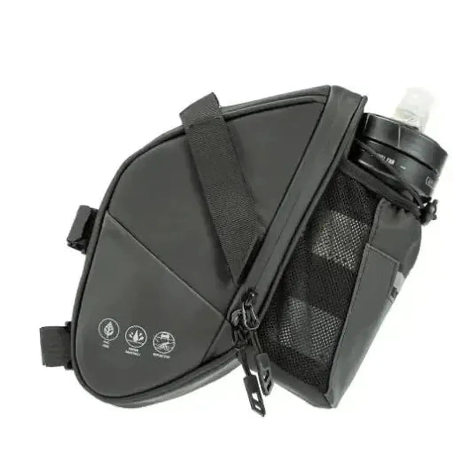 Waterproof Bike Saddle Bag with Bottle Pocket 1.5L for Road MTB E-Bikes