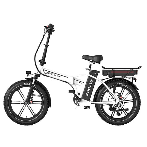 KOOLUX X11 Fat Tire Dual Battery Electric Bike – 250W Motor, 48V 23.4Ah Battery, 20″ × 4.0″ Tires, Foldable Frame, 25 km/h (15.5 mph) Top Speed, Unlockable 45 km/h (28 mph), Up to 150 km (93 miles) Range