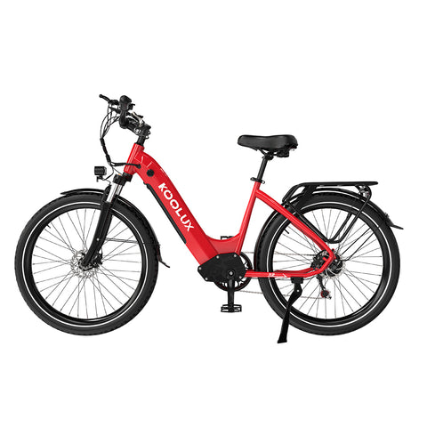 KOOLUX X2 Commuter Electric Bike – 250W (500W Peak) Motor, 25 km/h (15.5 mph) Speed – Unlocks to 45 km/h (28 mph), 48V 13.5Ah Battery, Up to 90 km (55 mi) Range, Shimano 7-Speed, Front Suspension