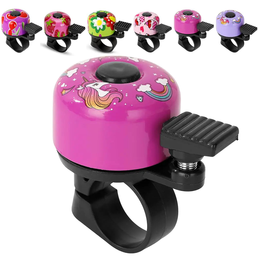 Kid Bike Bell - Bicycle Bell for Kids Boys Girls Adults | 120db Classic Mini Loud Bike Ring - Cool Bike Bell Design with Crisp Clear Sound for MTBBMXCity BikeScooter -Kid Bike Accessories