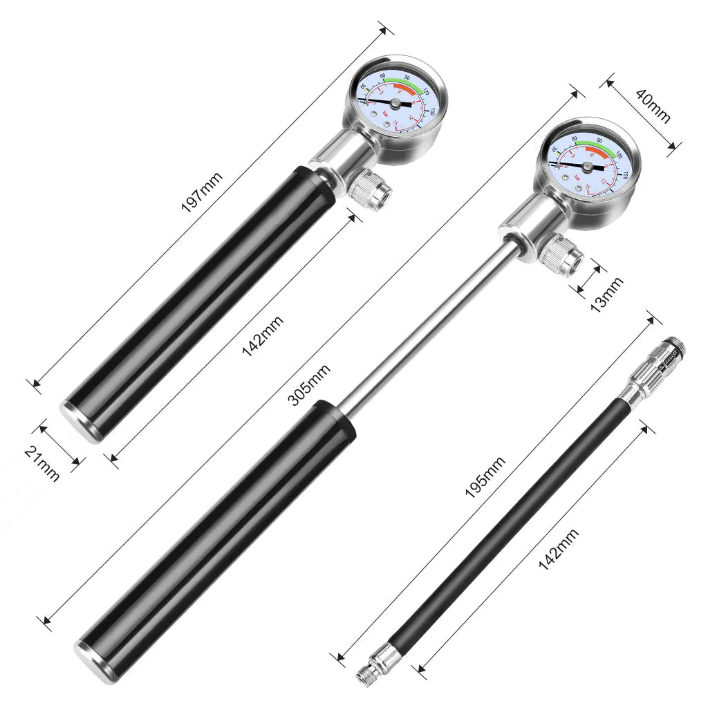 Portable High-Pressure Bicycle Pump for Mountain Bikes