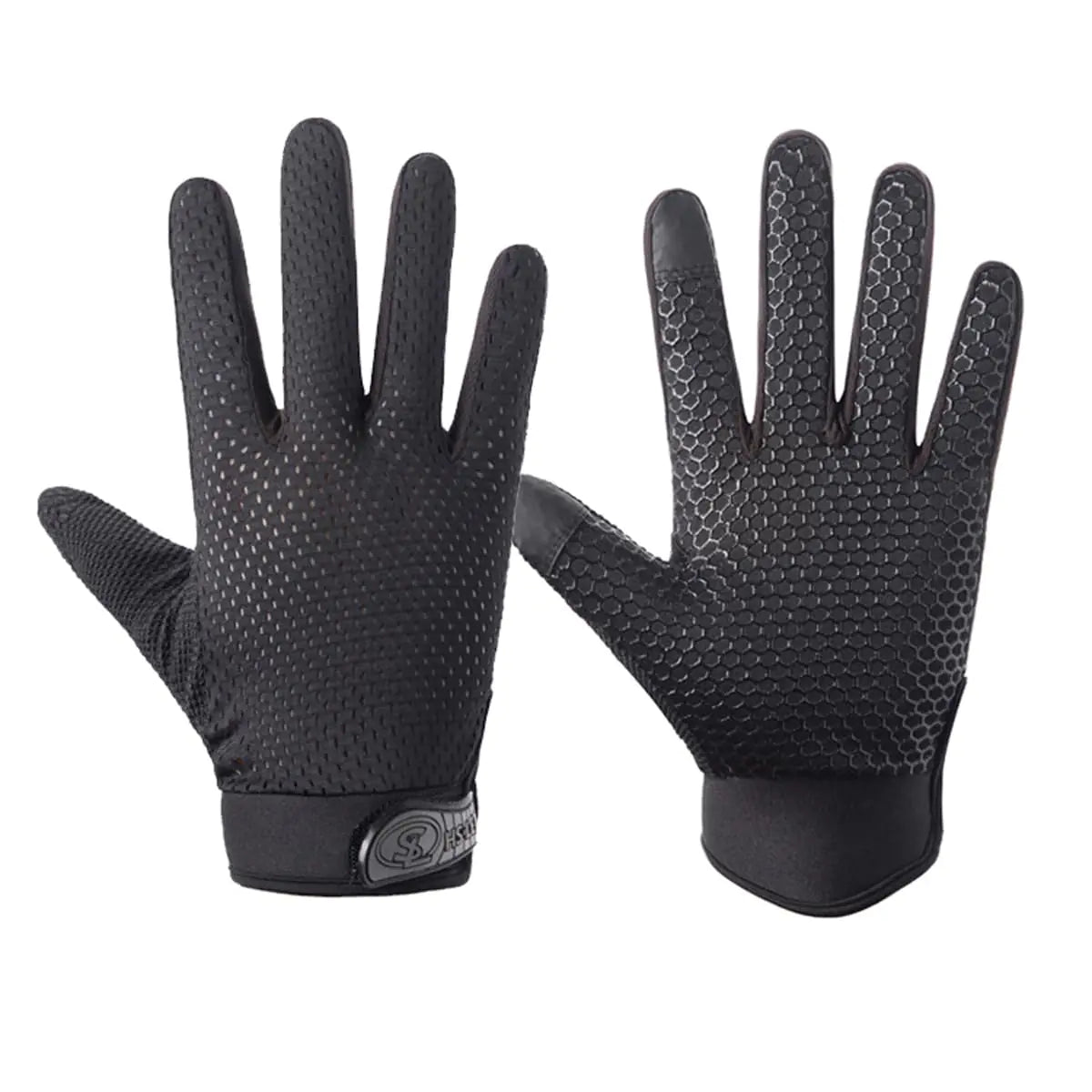 SUJAYU Full Finger Cycling Gloves Mountain Bike Gloves Touchscreen MTB Gloves Racing Gloves Cycling Gloves for Men Bicycle Gloves Men & Women Full Finger Workout Gloves (Black Large)