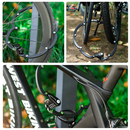 Folding Bicycle Lock for Mountain Bikes and Gear