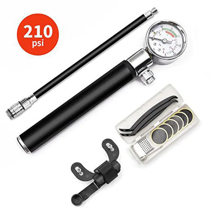 Portable High-Pressure Bicycle Pump for Mountain Bikes