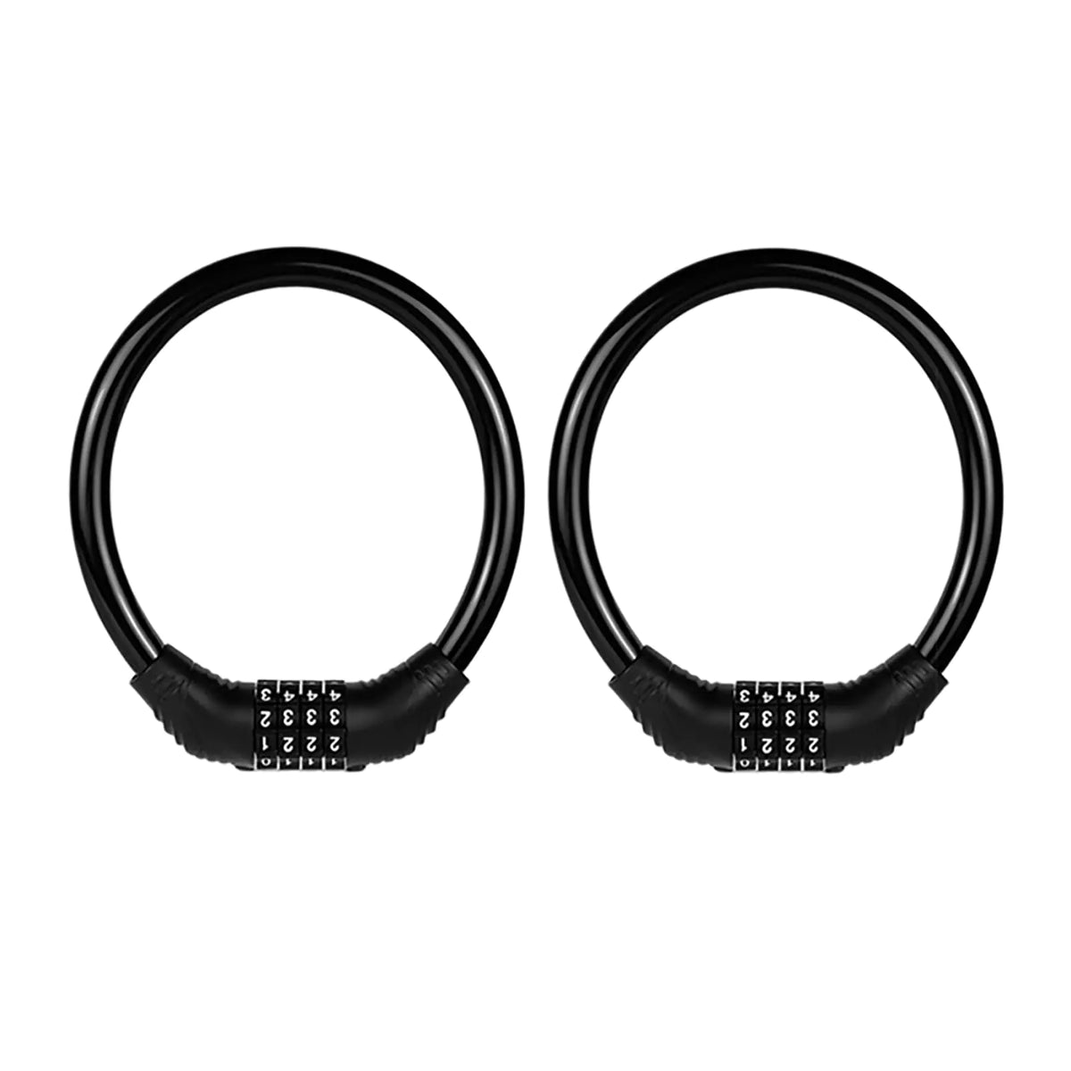 KOLACEN Bike Lock Cable 4 Digit Security Resettable Combination Lock Heavy Duty Anti Theft Bicycle Lock Chain Combo Bike Locks Portable Code Bicycle Cable Lock for Bike Motorcycle 16 inches 2 Pcs