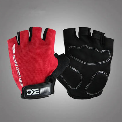 Lycra Fabric Cycling Gloves - Mountain Bike Half-Finger