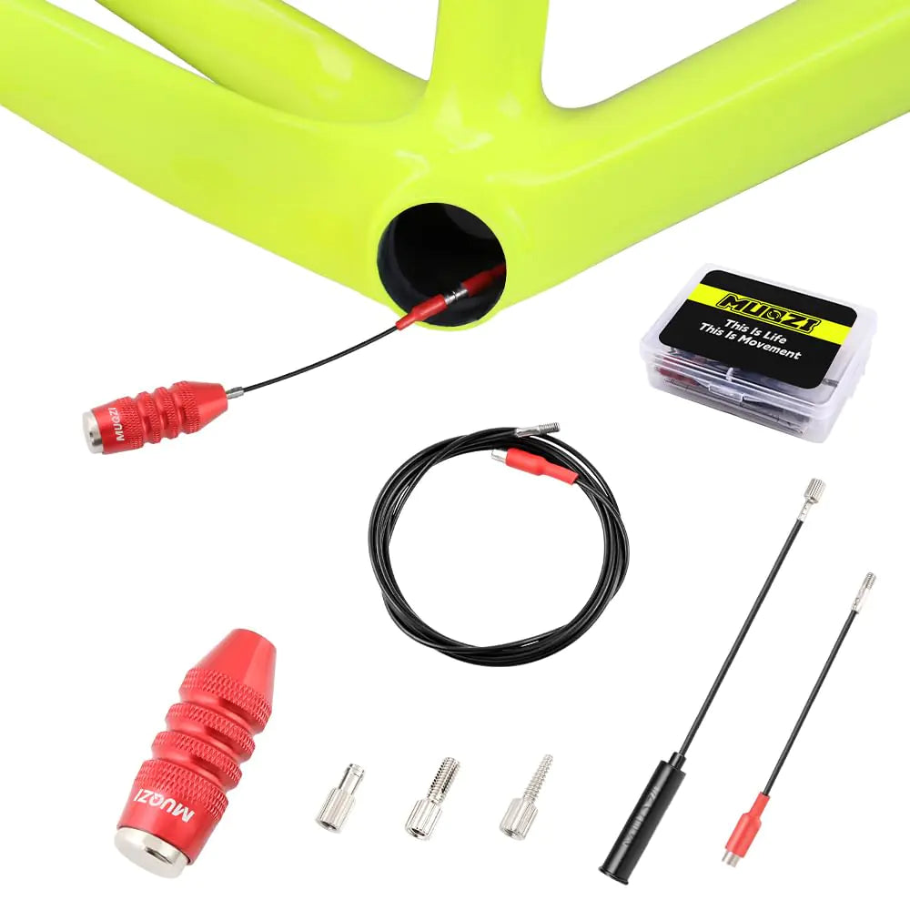 MUQZI Bicycle Internal Cable Routing Tool Bike Internal Cable Guide Tool for Bicycle Brake Shifter Cable Housing Hydraulic Hose Red