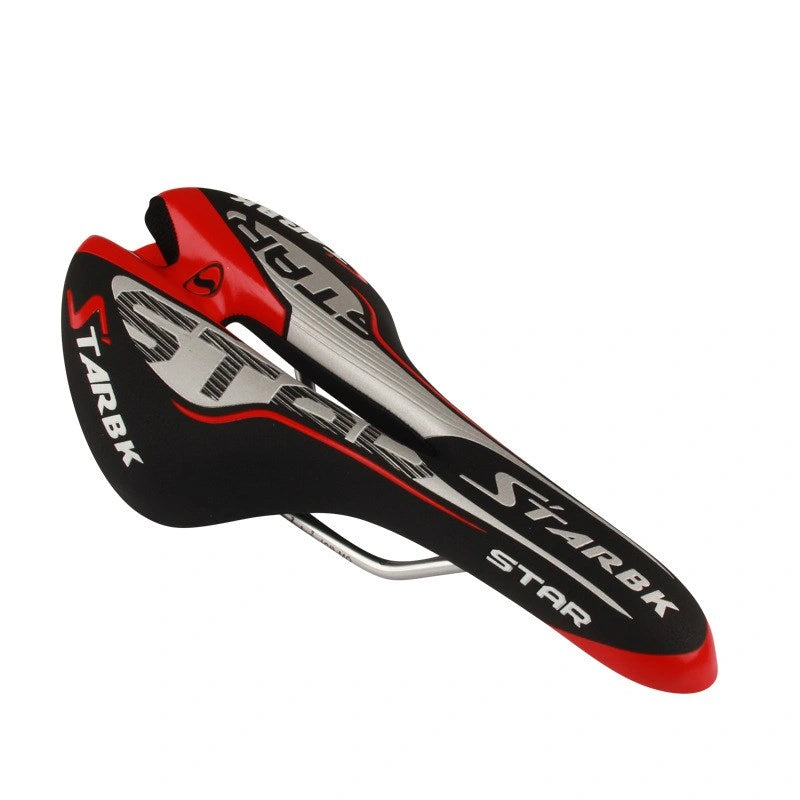 Red Bicycle Seat Cushion for Road and Mountain Bikes shown on white background