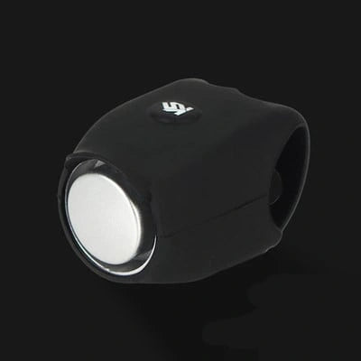 Black bicycle horn shown from the side