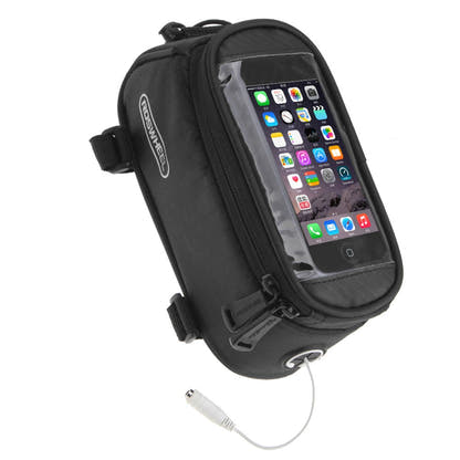 Black Bicycle Saddle Bag on white background