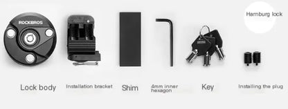 Folding Lock with Bicycle Chain Strip Design