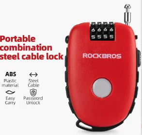 ROCKBROS Telescopic Bicycle Lock with Cable (One Piece)