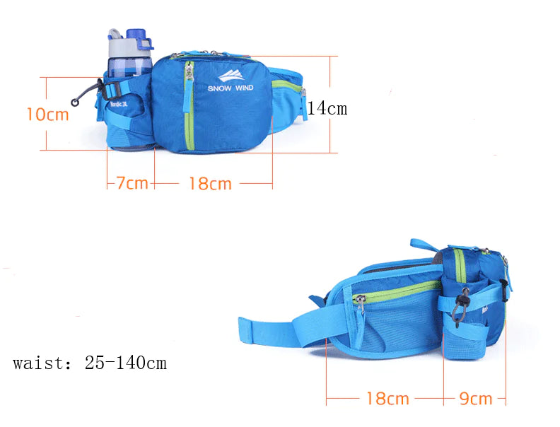 Outdoor Waist Bag with Water Bottle for Cycling