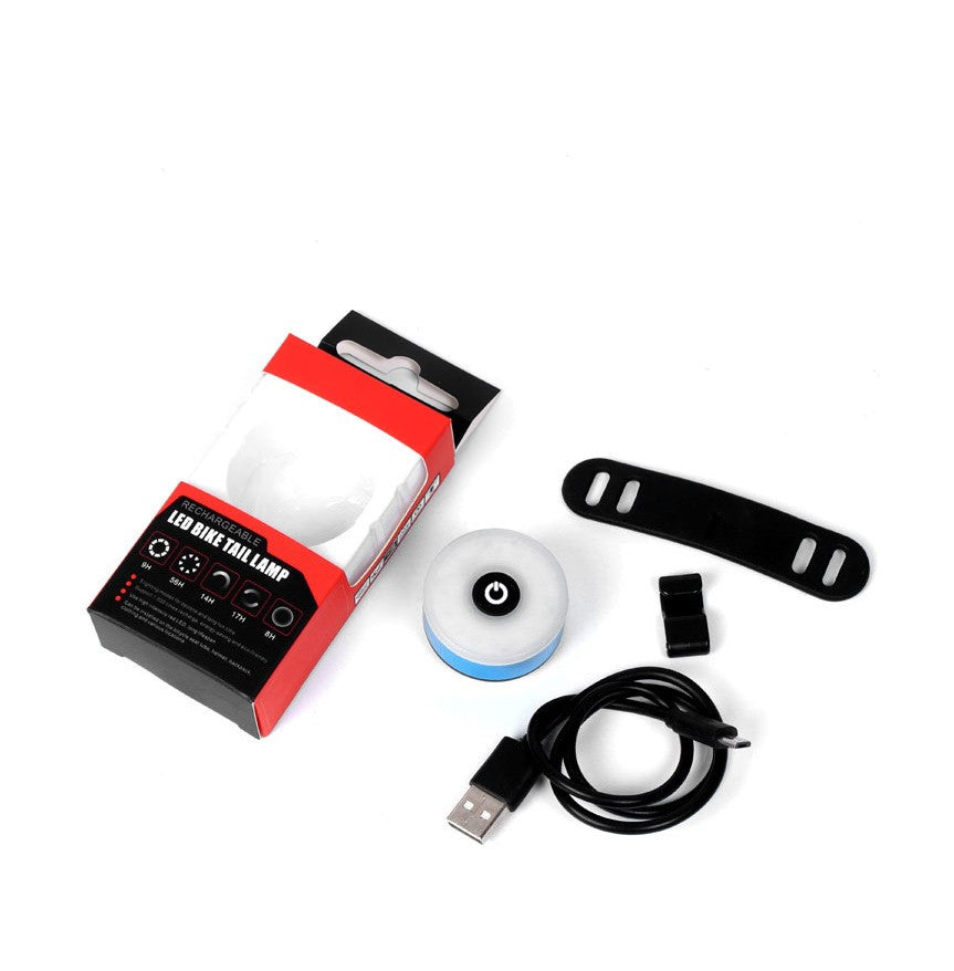 USB Rechargeable Bicycle Tail Light for Night Riding — supplier product illustration