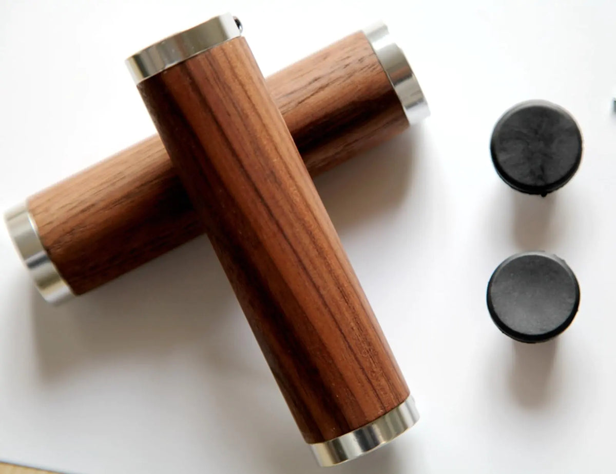 Black Walnut Retro Bicycle Handlebar Grips