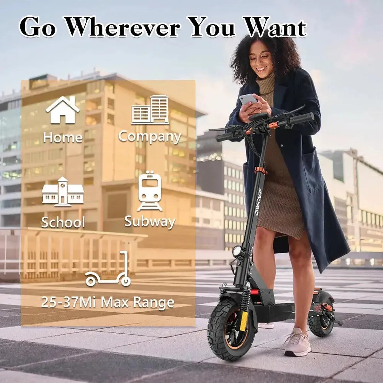 IENYRID M4 PRO S+ MAX Electric Scooter Long Range with Suspension up to 45 Km/h