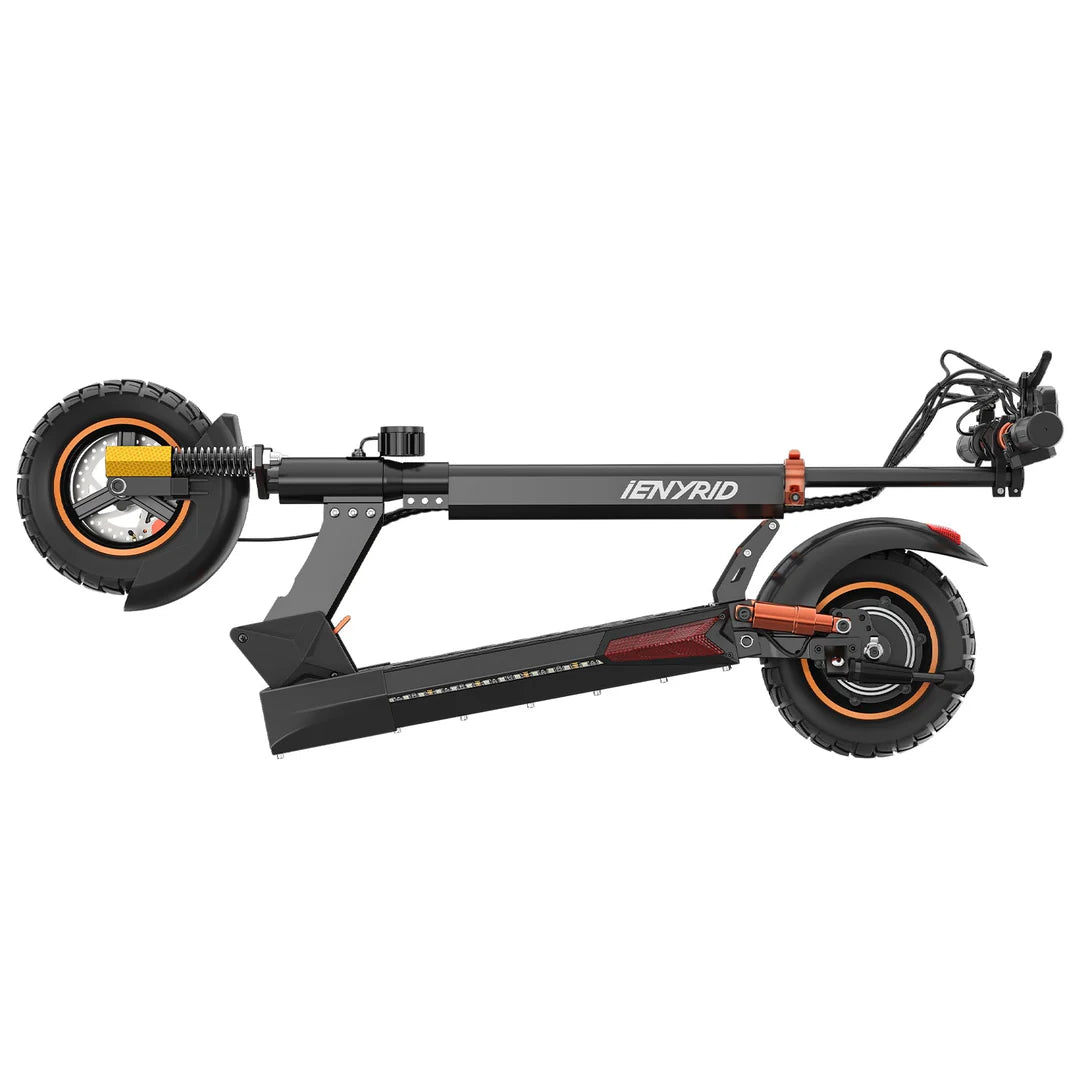 iENYRID M4 PRO S+ Electric Scooter: 800W motor, 45 km/h speed, 35 km range, pneumatic dirt tires, disc brakes, and LED lighting for ultimate performance.