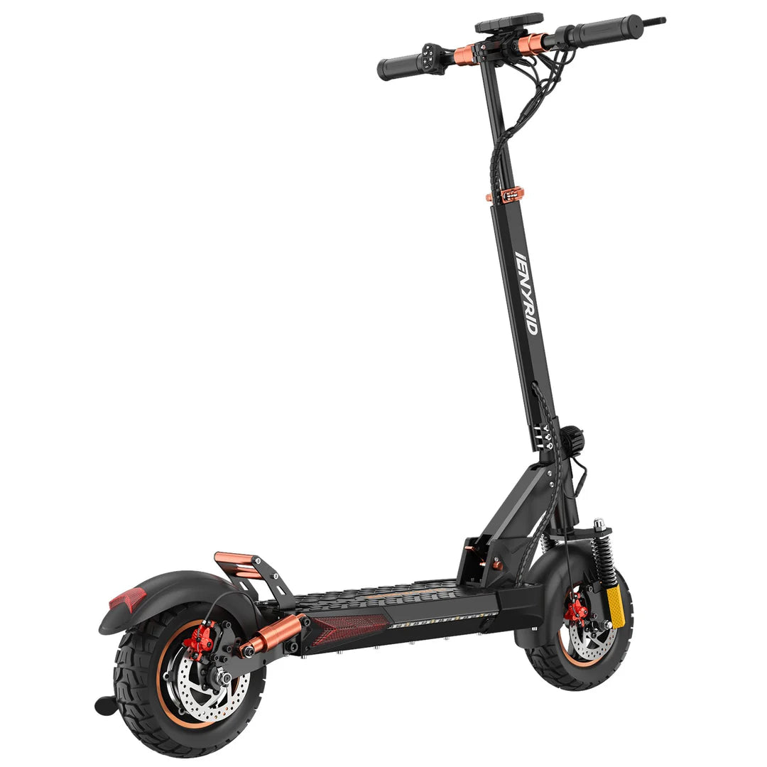 iENYRID M4 PRO S+ Electric Scooter: 800W motor, 45 km/h speed, 35 km range, pneumatic dirt tires, disc brakes, and LED lighting for ultimate performance.