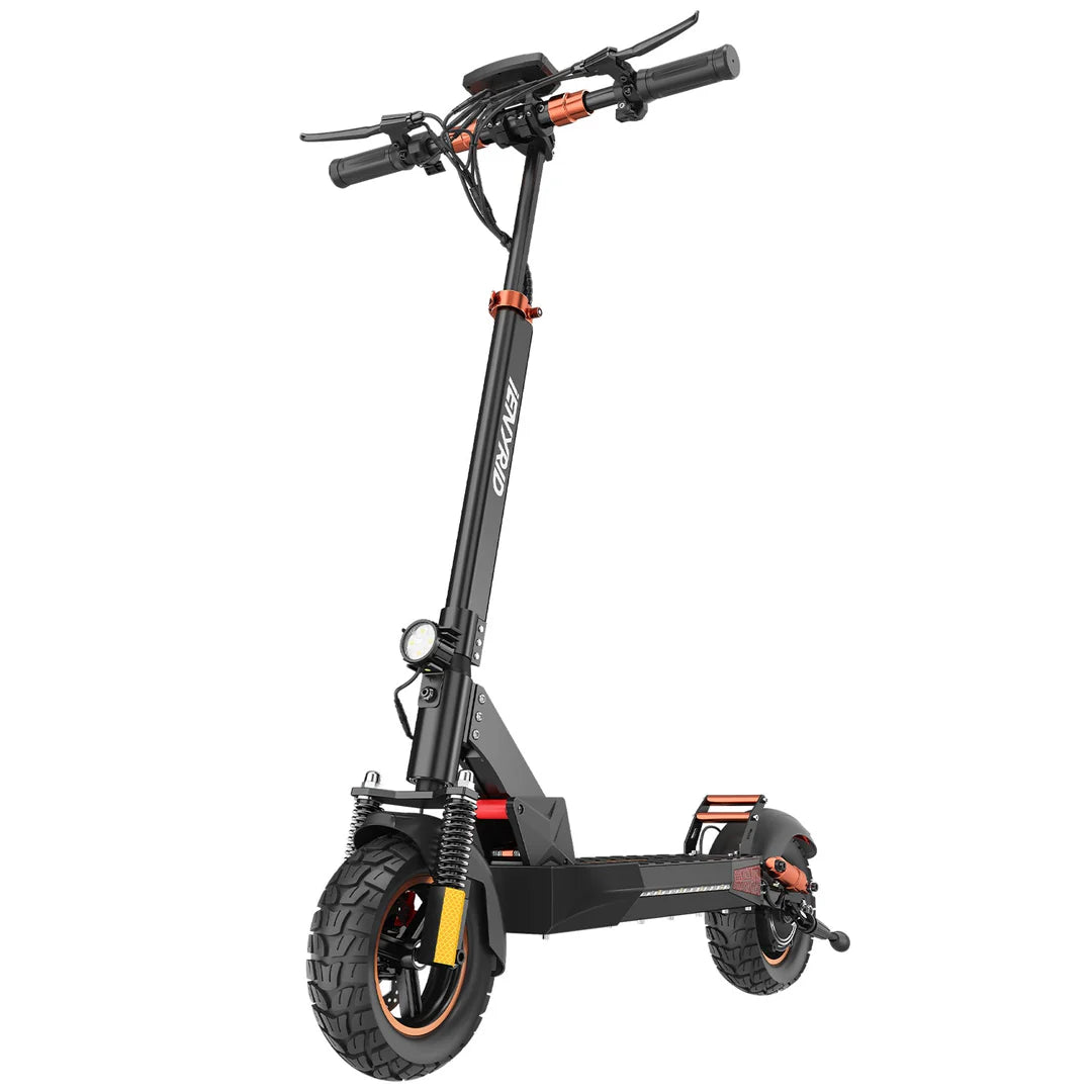 iENYRID M4 PRO S+ Electric Scooter: 800W motor, 45 km/h speed, 35 km range, pneumatic dirt tires, disc brakes, and LED lighting for ultimate performance.
