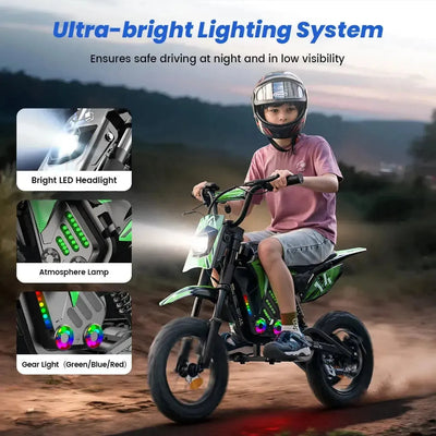 iScooter A14 Electric Bike for Kids with Off Road Tyres up to 27 Km/h